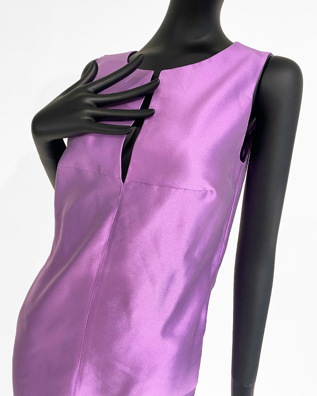 T-Top Dress in Silk Taffeta