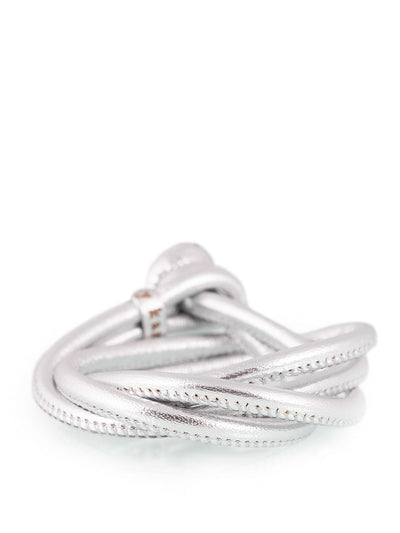 Leather Bracelet Silver